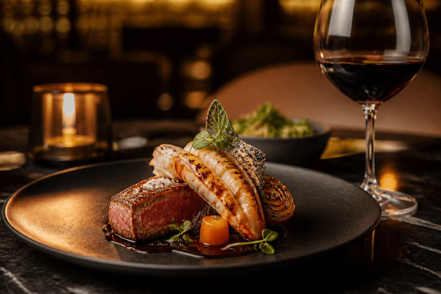 Steak and seafood dining